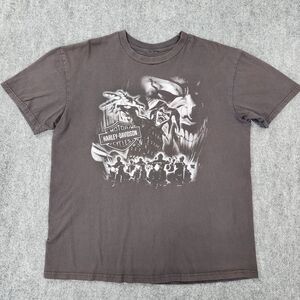 Harley Davidson Shirt Mens XL Jester Clown Joker Short Sleeve Zylstra HD 2010